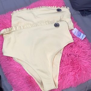 Yellow swimsuit from F21